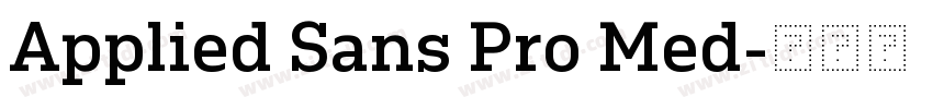 Applied Sans Pro Med字体转换